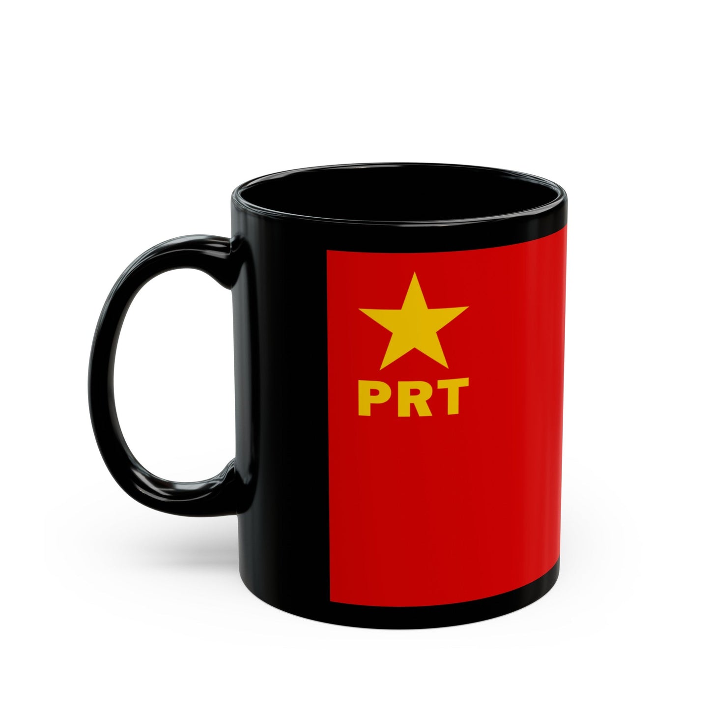 Flag of Workers' Revolutionary Party PRT - Black Coffee Mug-The Sticker Space