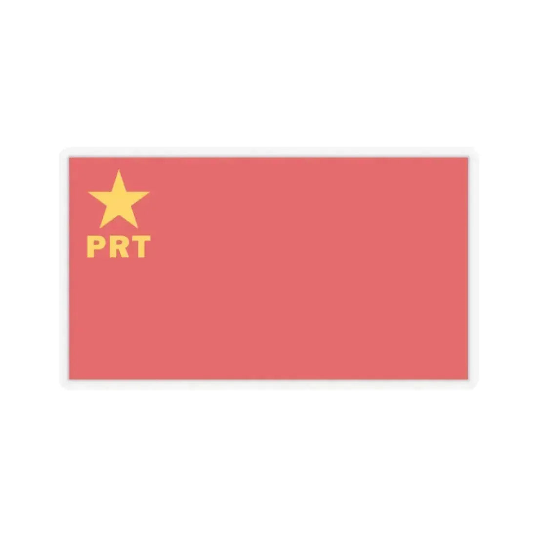 Flag of Workers' Revolutionary Party PRT - STICKER Vinyl Kiss-Cut Decal 2 Inch Transparent - The Sticker Space