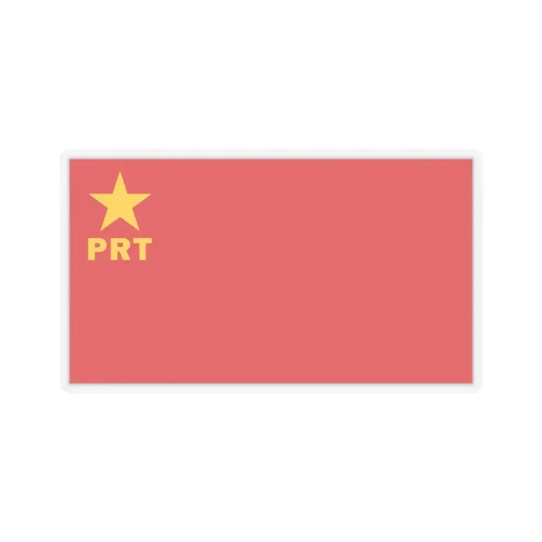 Flag of Workers' Revolutionary Party PRT - STICKER Vinyl Kiss-Cut Decal 3 Inch Transparent - The Sticker Space