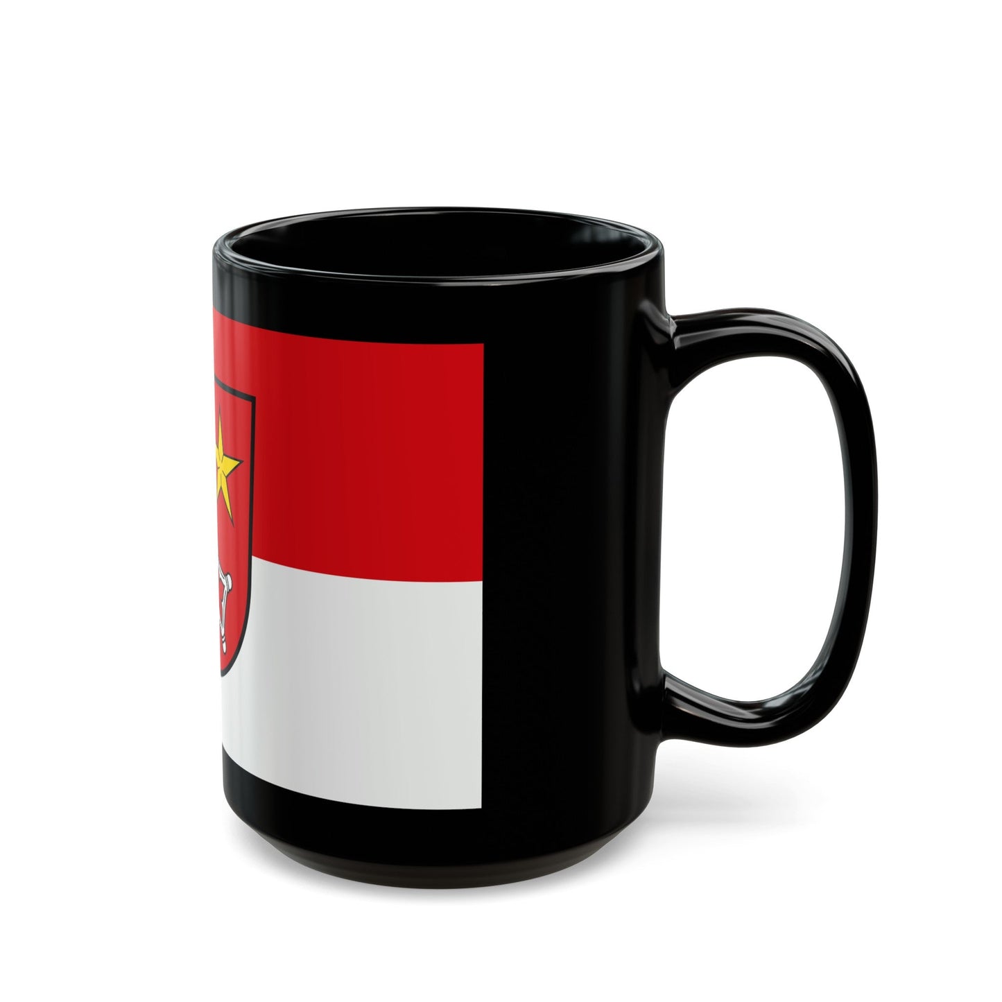 Flag of Worms Germany - Black Coffee Mug-The Sticker Space