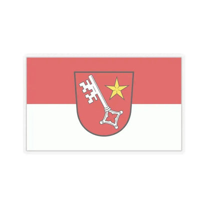 Flag of Worms Germany - STICKER Vinyl Kiss-Cut Decal 6 Inch Transparent - The Sticker Space