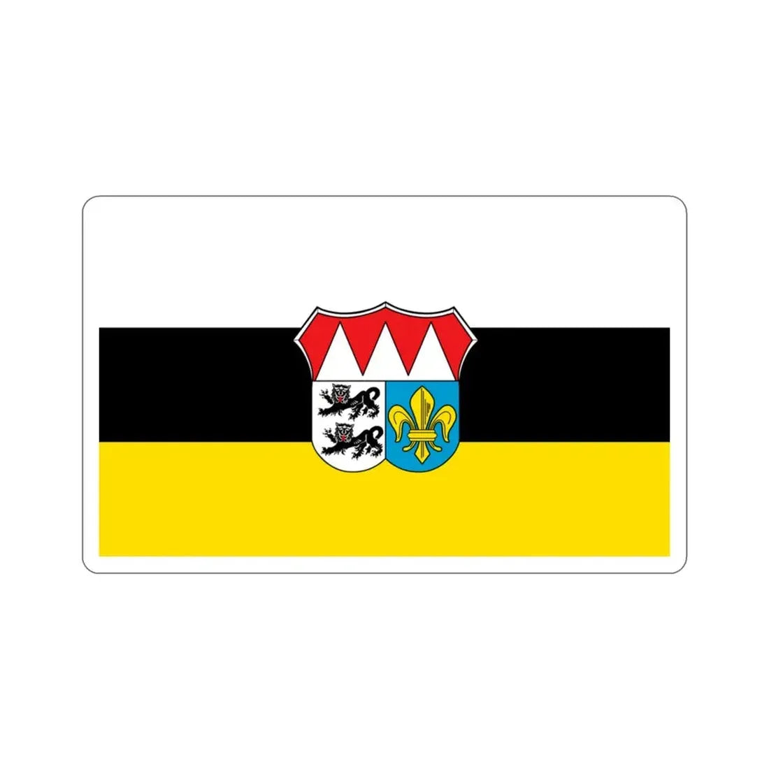 Flag of Würzburg Germany STICKER Vinyl Die-Cut Decal 3 Inch - The Sticker Space