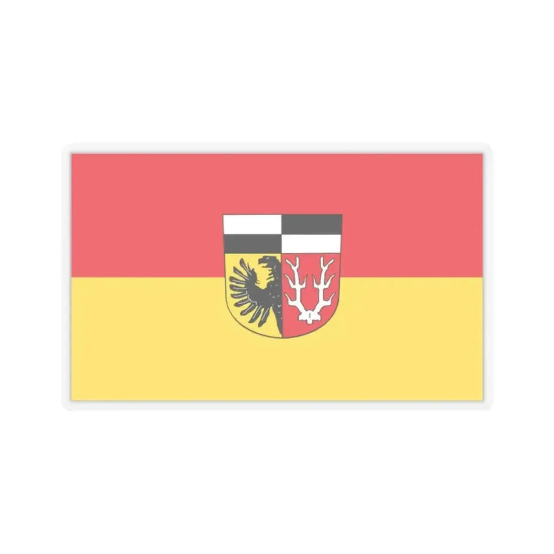 Flag of Wunsiedel Germany - STICKER Vinyl Kiss-Cut Decal 2 Inch Transparent - The Sticker Space
