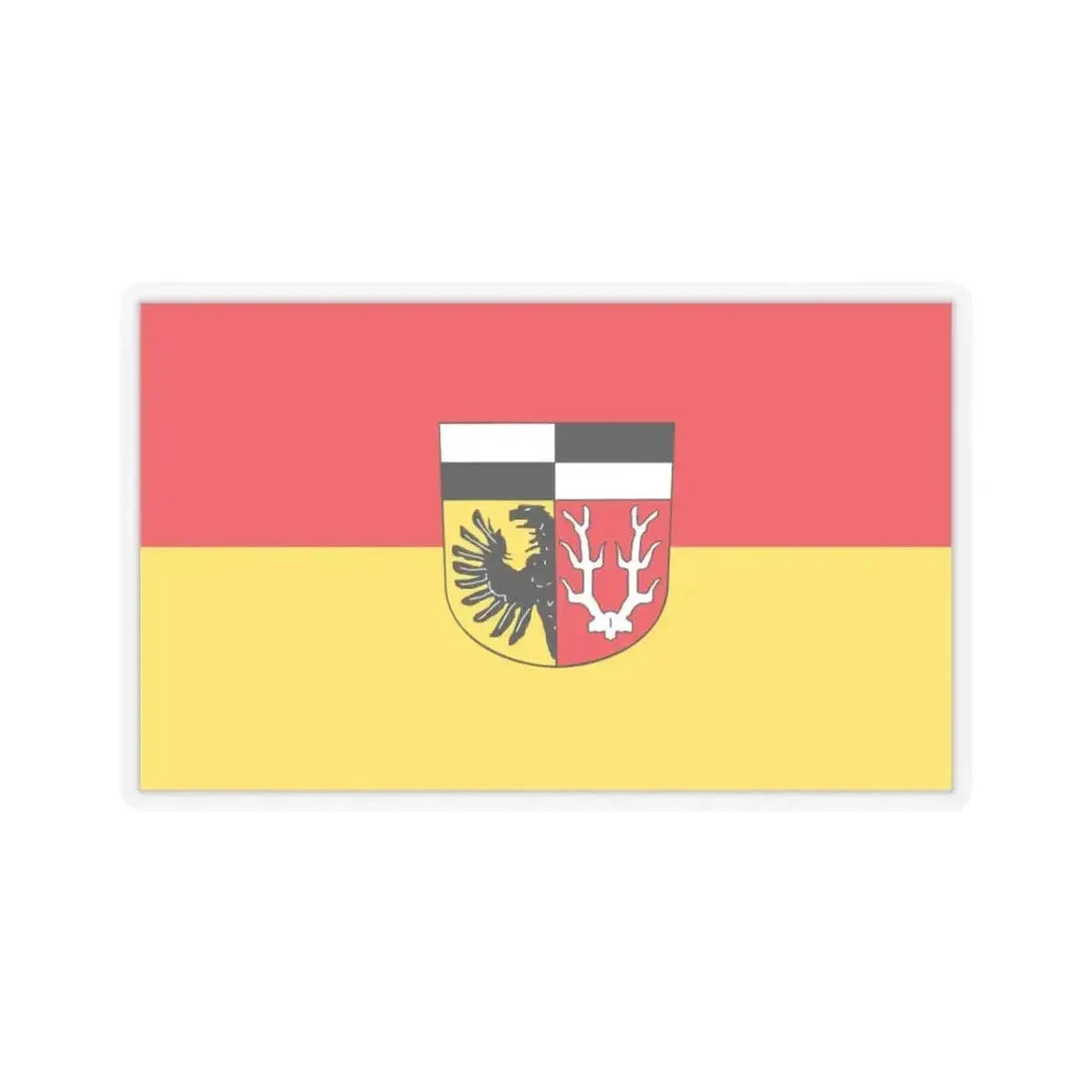 Flag of Wunsiedel Germany - STICKER Vinyl Kiss-Cut Decal 3 Inch Transparent - The Sticker Space