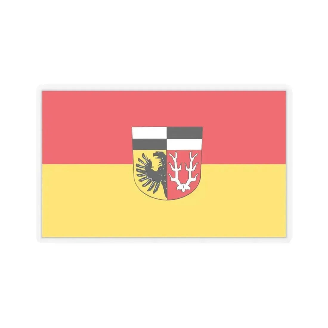 Flag of Wunsiedel Germany - STICKER Vinyl Kiss-Cut Decal 4 Inch Transparent - The Sticker Space