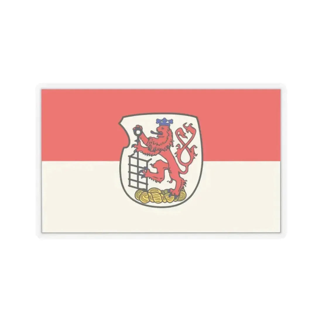 Flag of Wuppertal Germany - STICKER Vinyl Kiss-Cut Decal 2 Inch Transparent - The Sticker Space