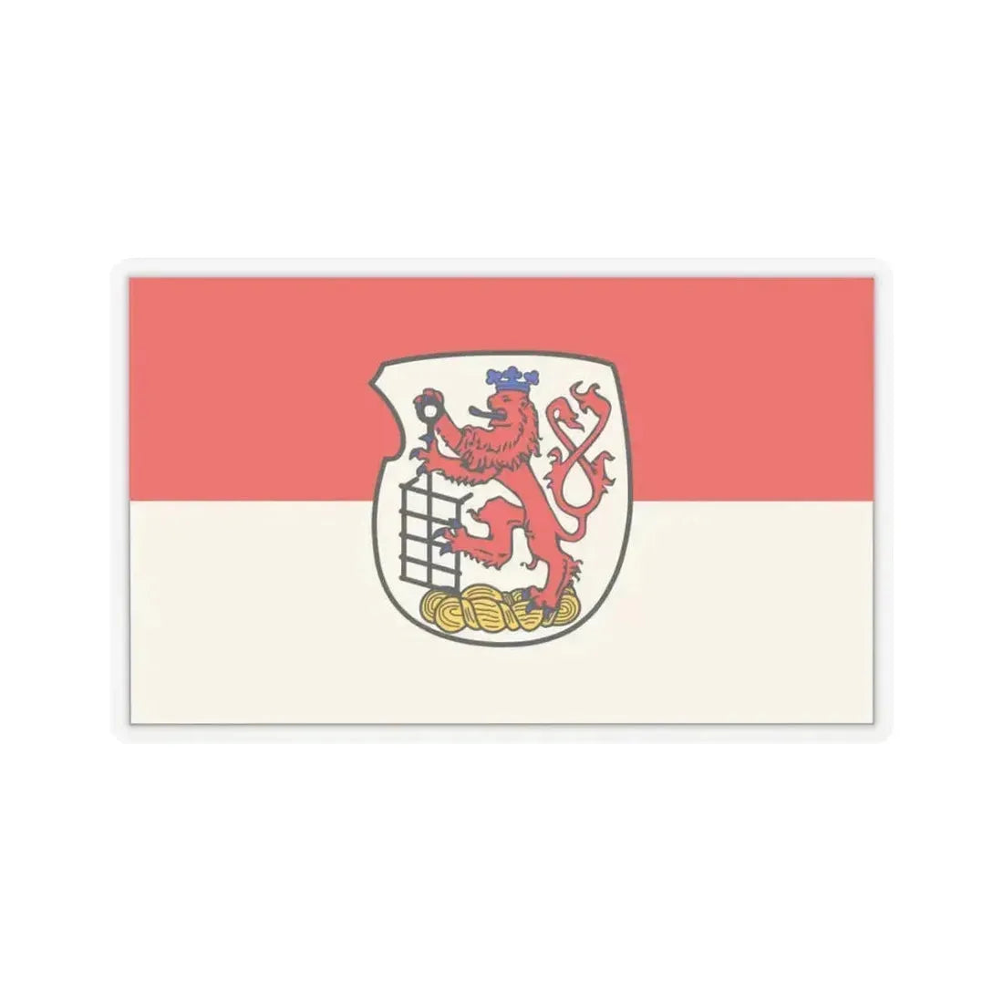 Flag of Wuppertal Germany - STICKER Vinyl Kiss-Cut Decal 3 Inch Transparent - The Sticker Space