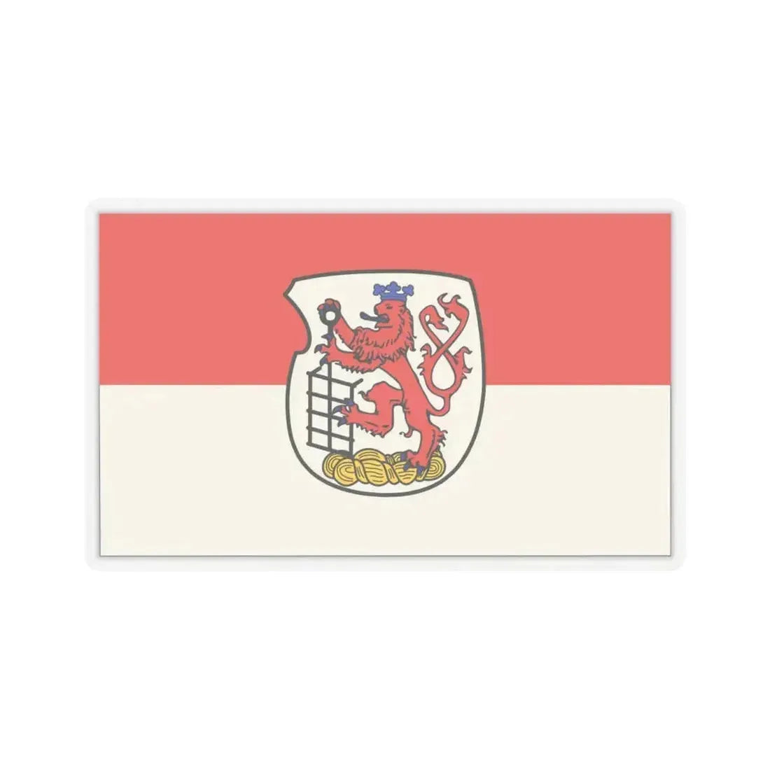 Flag of Wuppertal Germany - STICKER Vinyl Kiss-Cut Decal 4 Inch Transparent - The Sticker Space