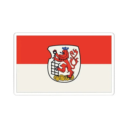Flag of Wuppertal Germany - STICKER Vinyl Kiss-Cut Decal 4 Inch White - The Sticker Space