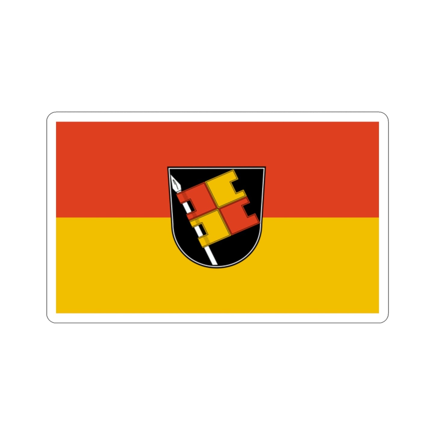 Flag of Würzburg 2 Germany STICKER Vinyl Die-Cut Decal-2 Inch-The Sticker Space