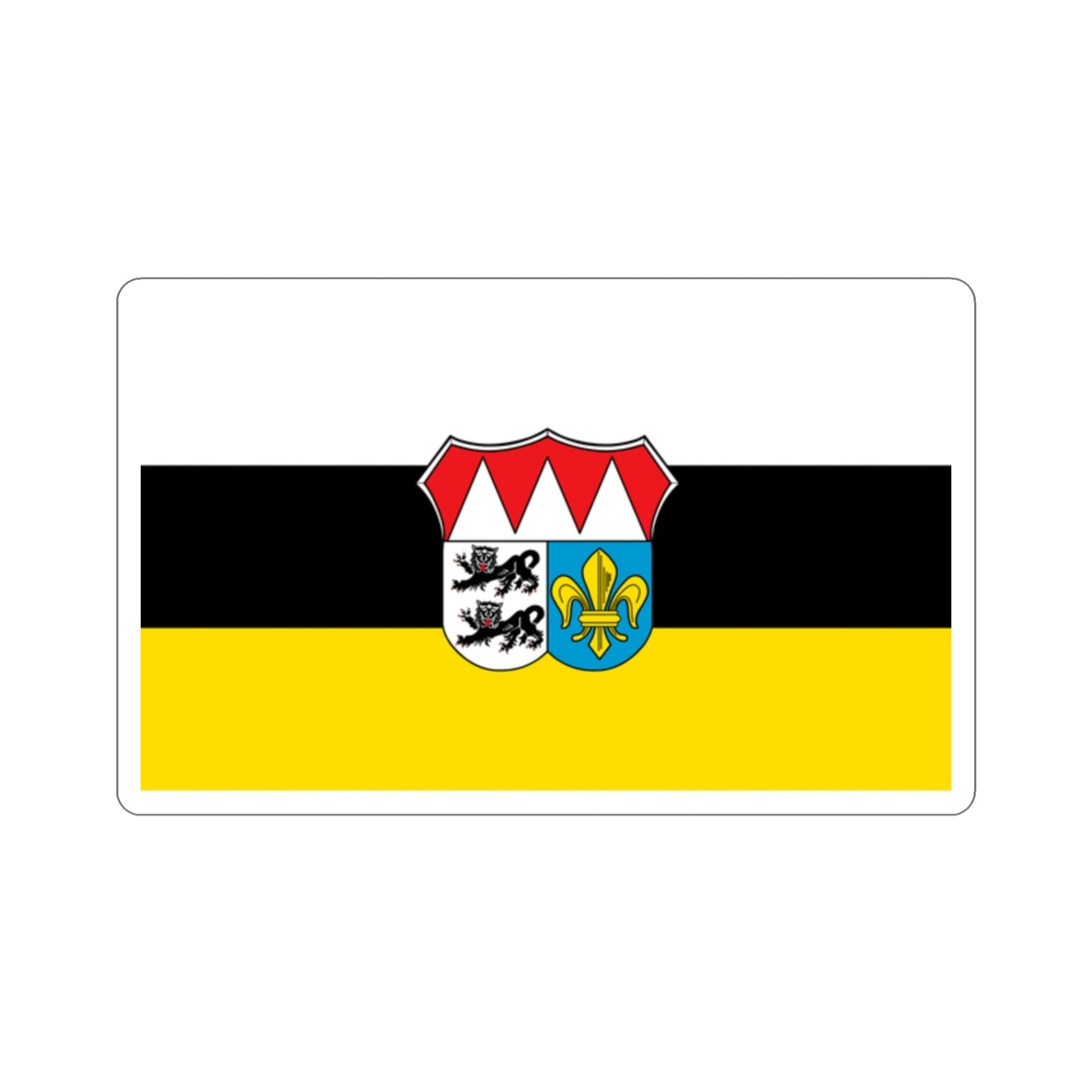 Flag of Würzburg Germany STICKER Vinyl Die-Cut Decal-2 Inch-The Sticker Space