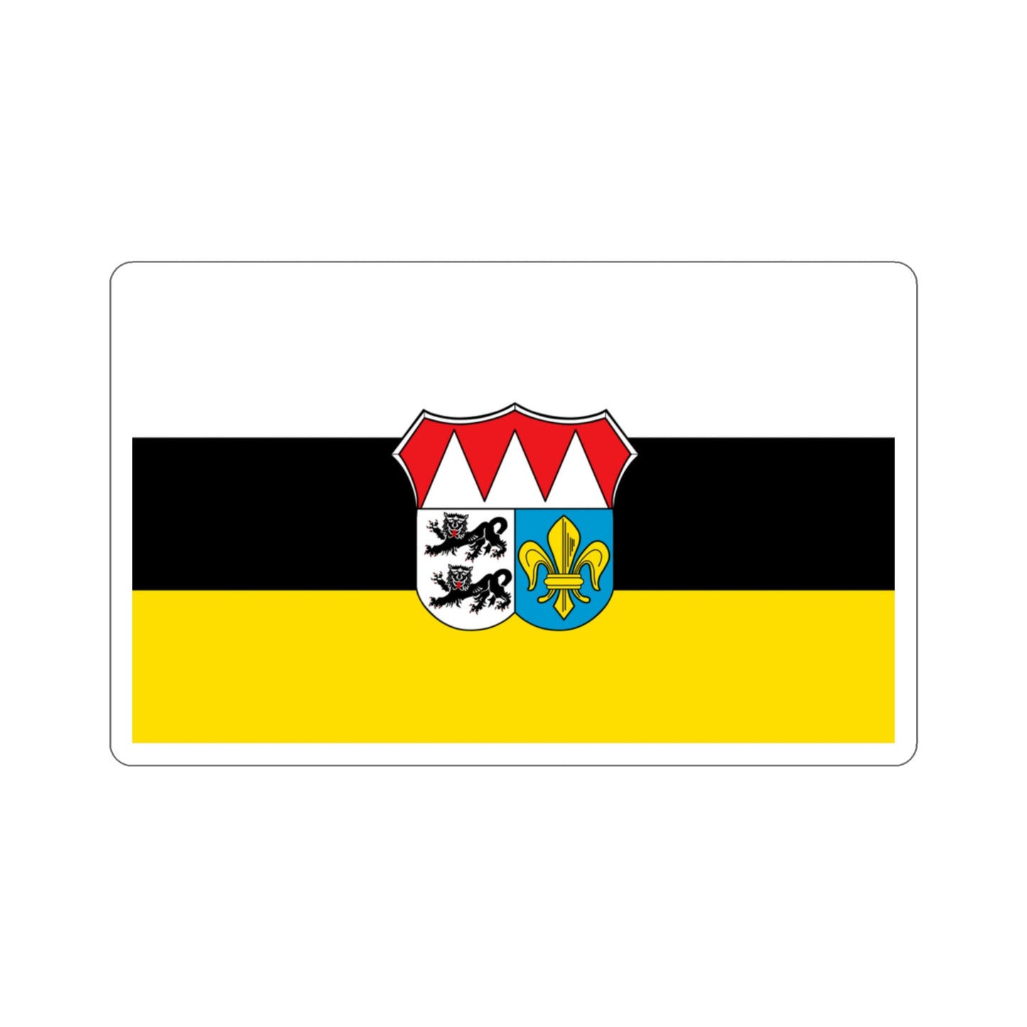 Flag of Würzburg Germany STICKER Vinyl Die-Cut Decal-3 Inch-The Sticker Space