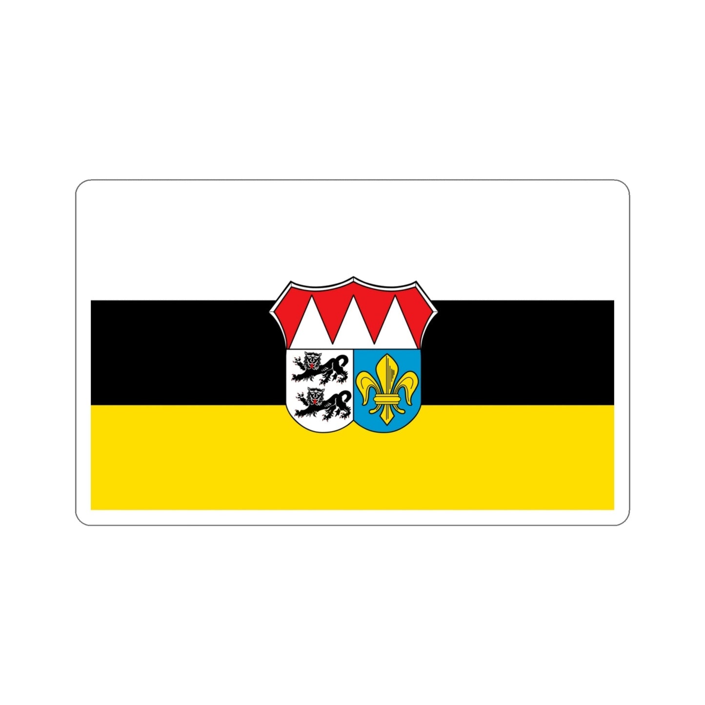 Flag of Würzburg Germany STICKER Vinyl Die-Cut Decal-4 Inch-The Sticker Space