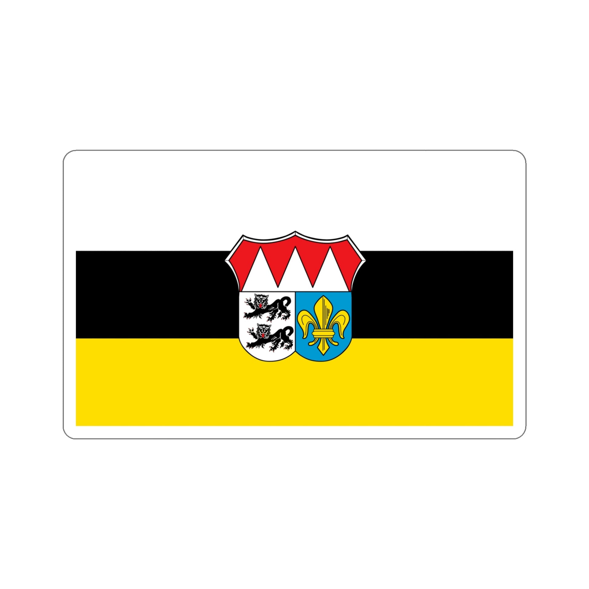 Flag of Würzburg Germany STICKER Vinyl Die-Cut Decal-5 Inch-The Sticker Space