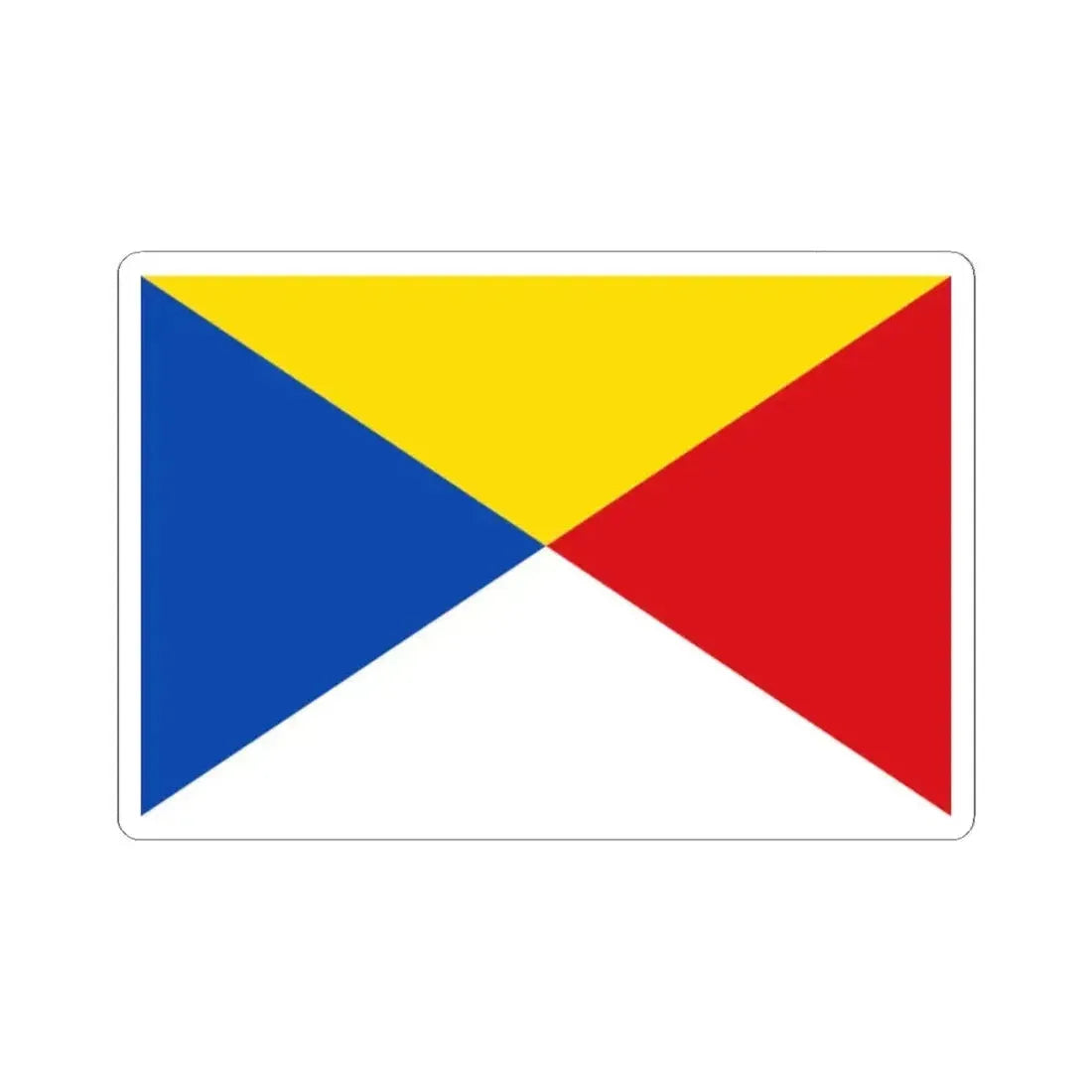 Flag of Wuustwezel (Belgium) STICKER Vinyl Kiss-Cut Decal 2 Inch White - The Sticker Space