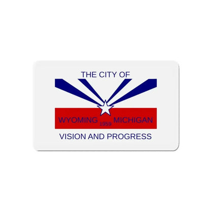 Flag of Wyoming Michigan - Refrigerator Magnet - The Sticker Space