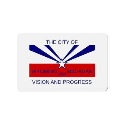 Flag of Wyoming Michigan - Refrigerator Magnet - The Sticker Space