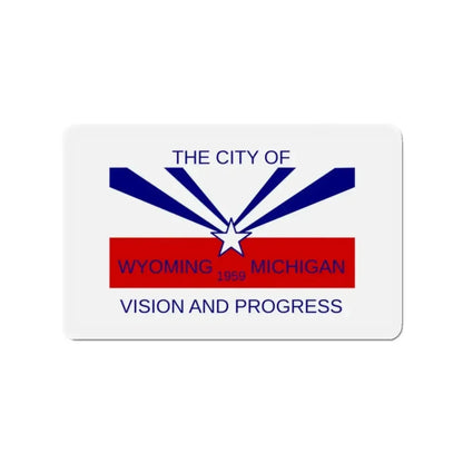 Flag of Wyoming Michigan - Refrigerator Magnet - The Sticker Space