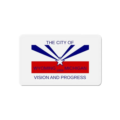 Flag of Wyoming Michigan - Refrigerator Magnet - The Sticker Space
