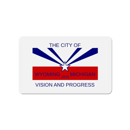 Flag of Wyoming Michigan - Refrigerator Magnet - The Sticker Space