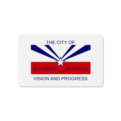 Flag of Wyoming Michigan - Refrigerator Magnet - The Sticker Space