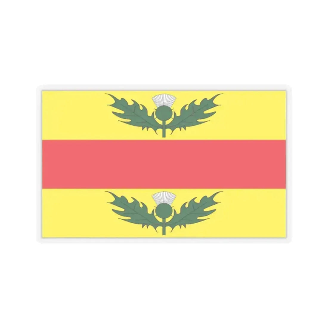 Flag of Xewkija Malta - STICKER Vinyl Kiss-Cut Decal 2 Inch Transparent - The Sticker Space