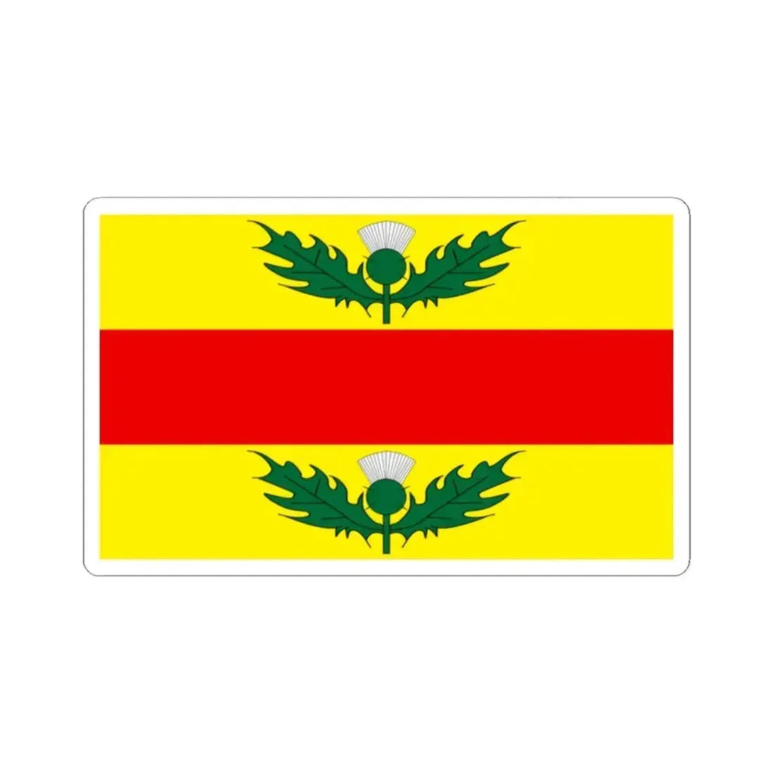 Flag of Xewkija Malta - STICKER Vinyl Kiss-Cut Decal 2 Inch White - The Sticker Space