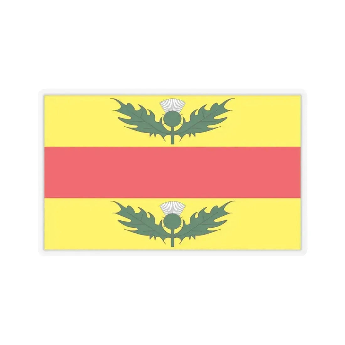 Flag of Xewkija Malta - STICKER Vinyl Kiss-Cut Decal 3 Inch Transparent - The Sticker Space