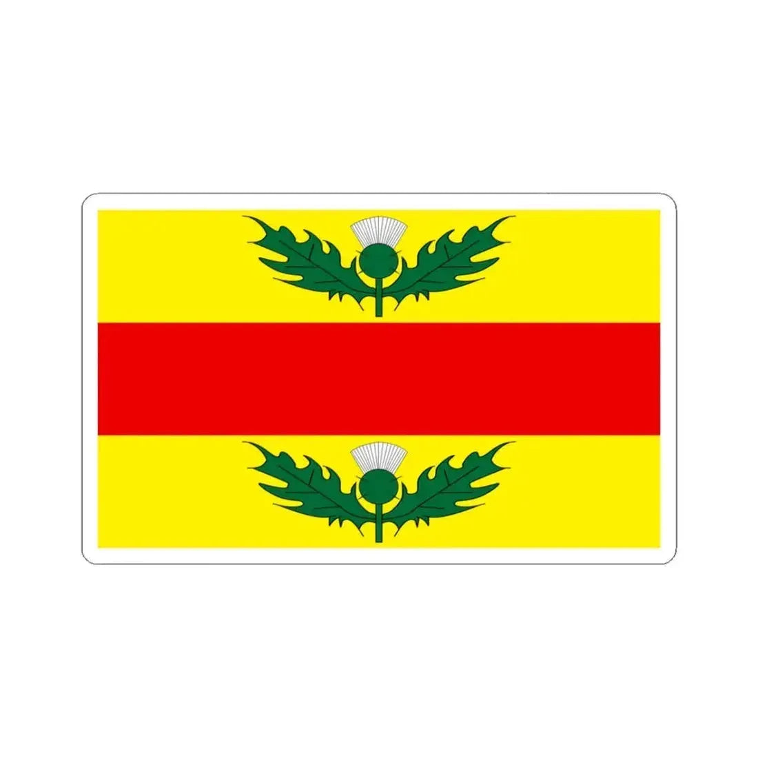 Flag of Xewkija Malta - STICKER Vinyl Kiss-Cut Decal 3 Inch White - The Sticker Space