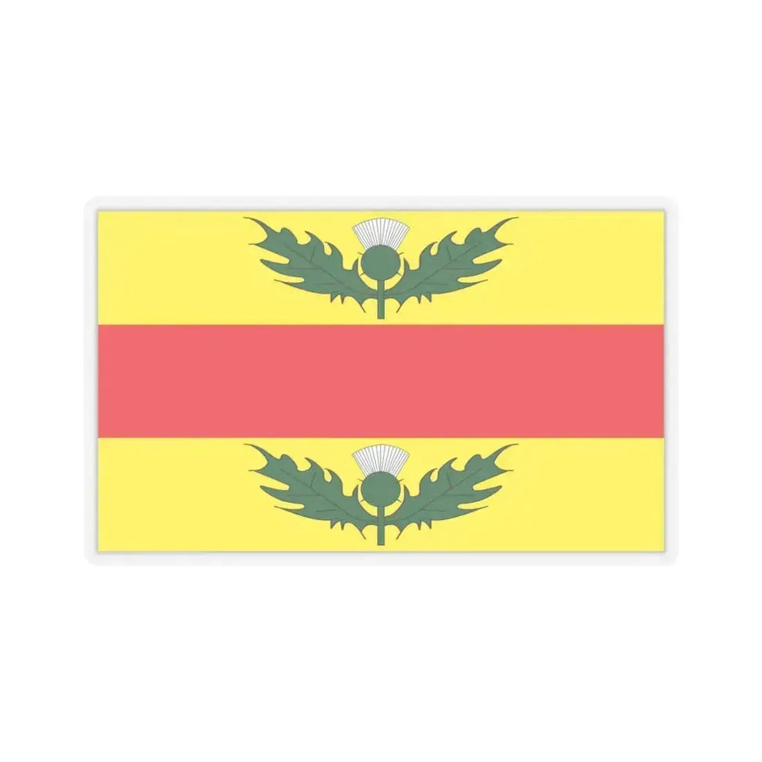 Flag of Xewkija Malta - STICKER Vinyl Kiss-Cut Decal 4 Inch Transparent - The Sticker Space