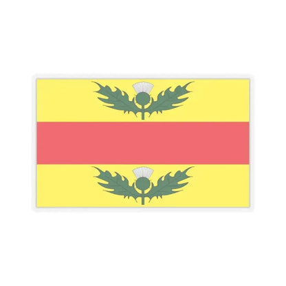 Flag of Xewkija Malta - STICKER Vinyl Kiss-Cut Decal 4 Inch Transparent - The Sticker Space