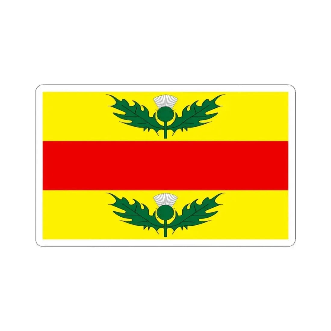 Flag of Xewkija Malta - STICKER Vinyl Kiss-Cut Decal 4 Inch White - The Sticker Space