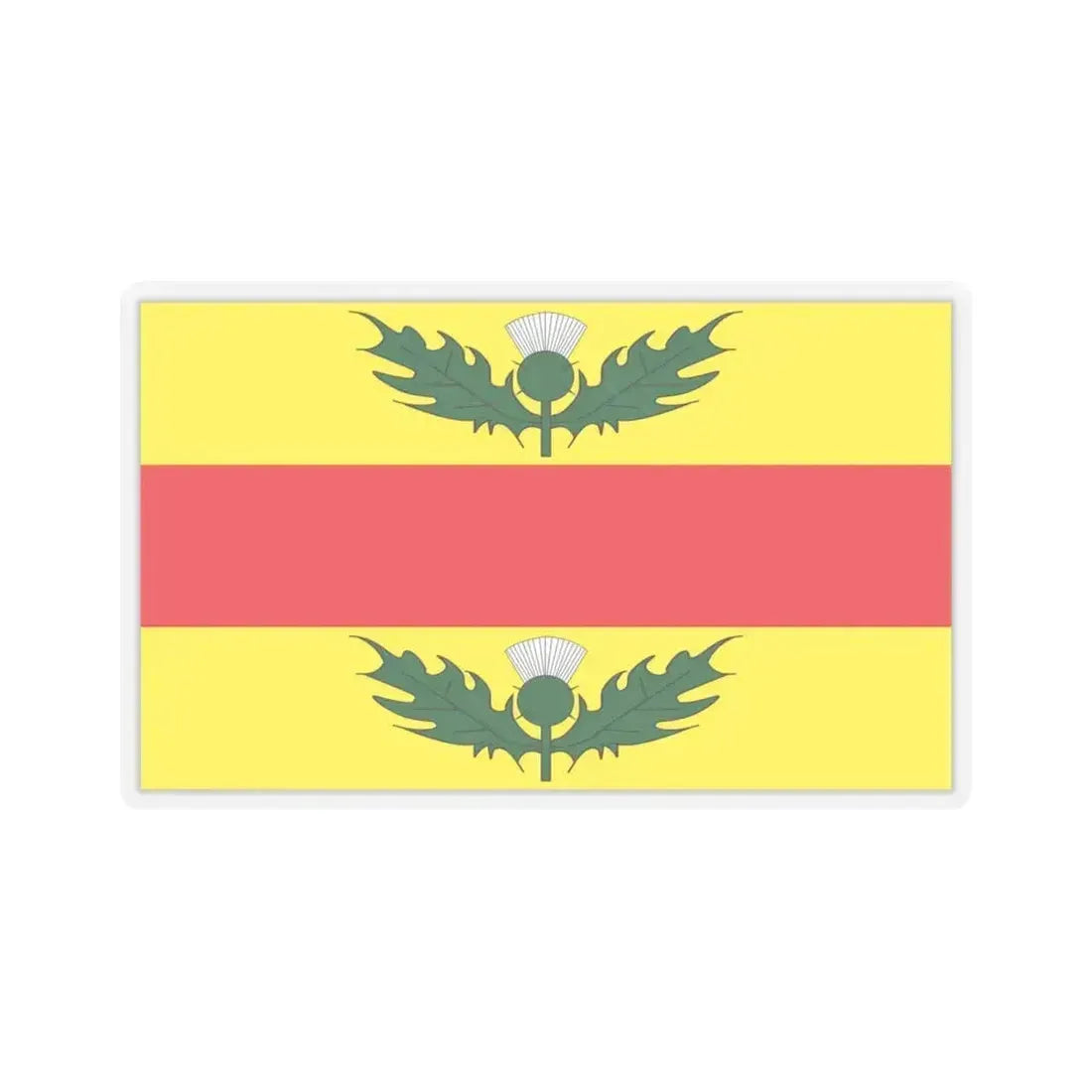 Flag of Xewkija Malta - STICKER Vinyl Kiss-Cut Decal 6 Inch Transparent - The Sticker Space