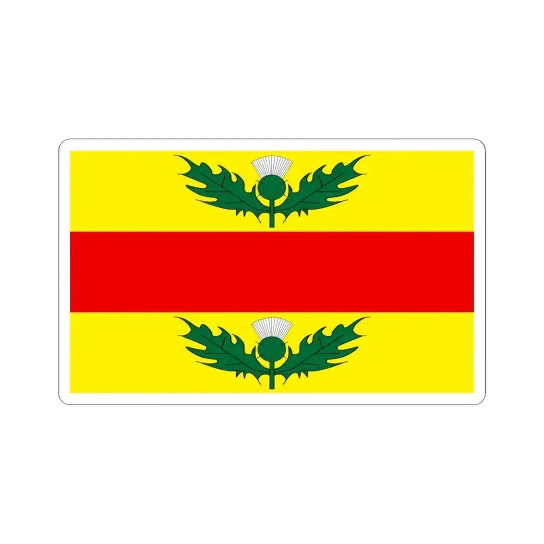 Flag of Xewkija Malta - STICKER Vinyl Kiss-Cut Decal 6 Inch White - The Sticker Space
