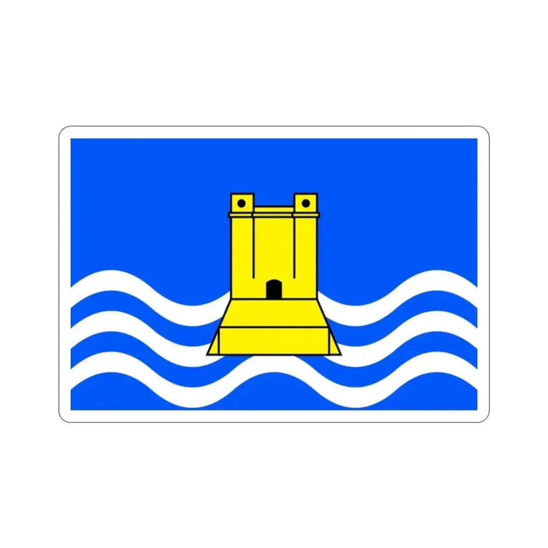 Flag of Xgħajra Malta STICKER Vinyl Die-Cut Decal 2 Inch - The Sticker Space