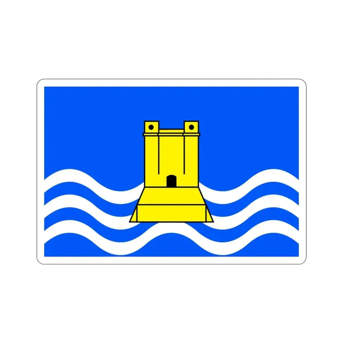 Flag of Xgħajra Malta STICKER Vinyl Die-Cut Decal 3 Inch - The Sticker Space