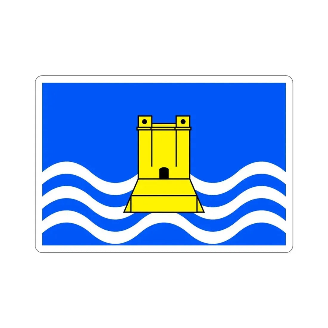 Flag of Xgħajra Malta STICKER Vinyl Die-Cut Decal 4 Inch - The Sticker Space