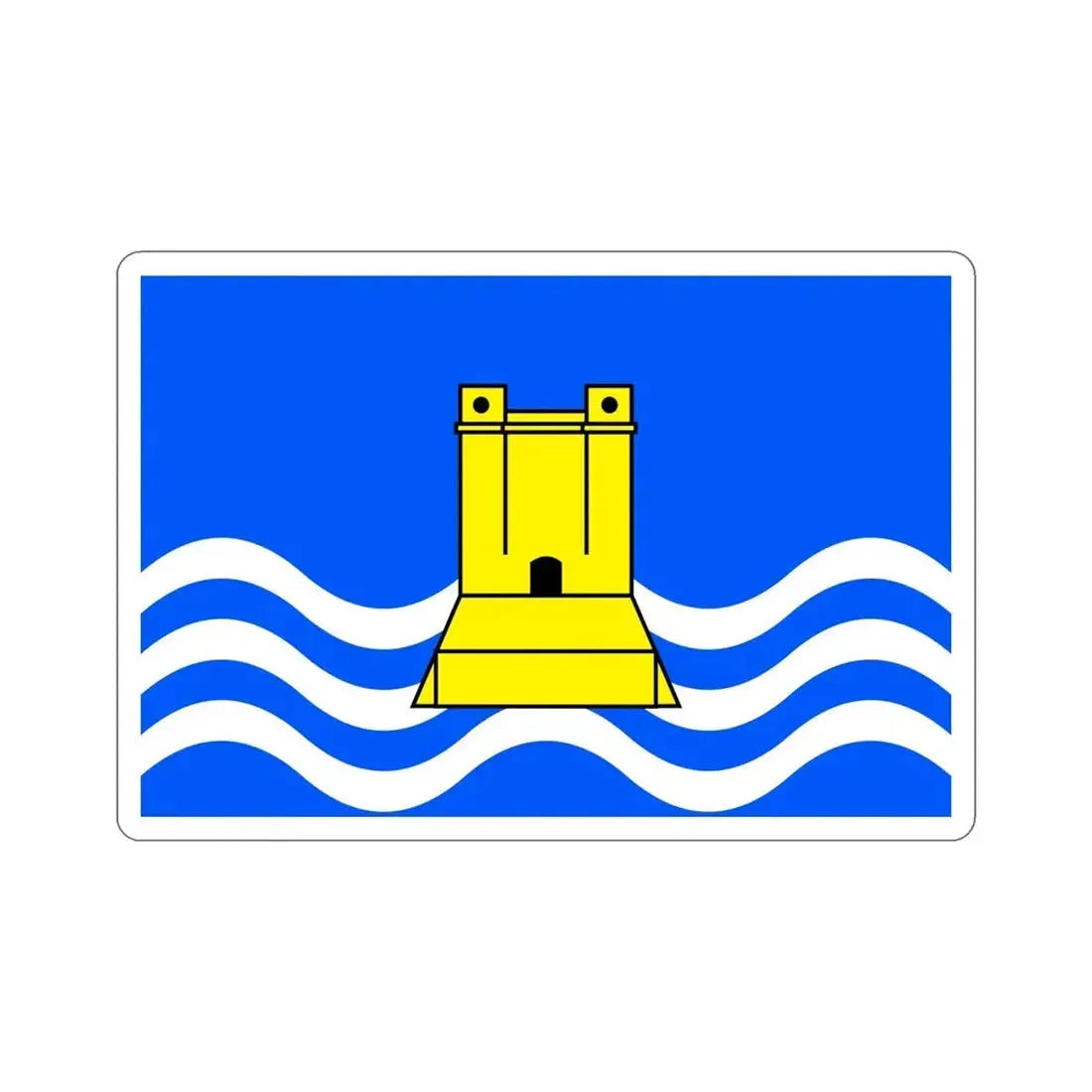 Flag of Xgħajra Malta STICKER Vinyl Die-Cut Decal 6 Inch - The Sticker Space