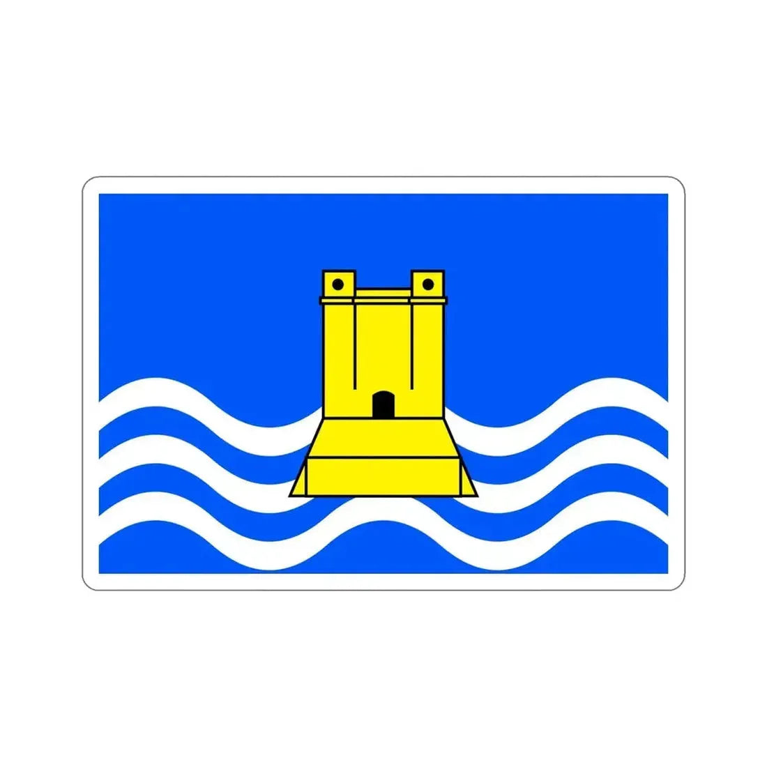 Flag of Xgħajra Malta STICKER Vinyl Die-Cut Decal - The Sticker Space