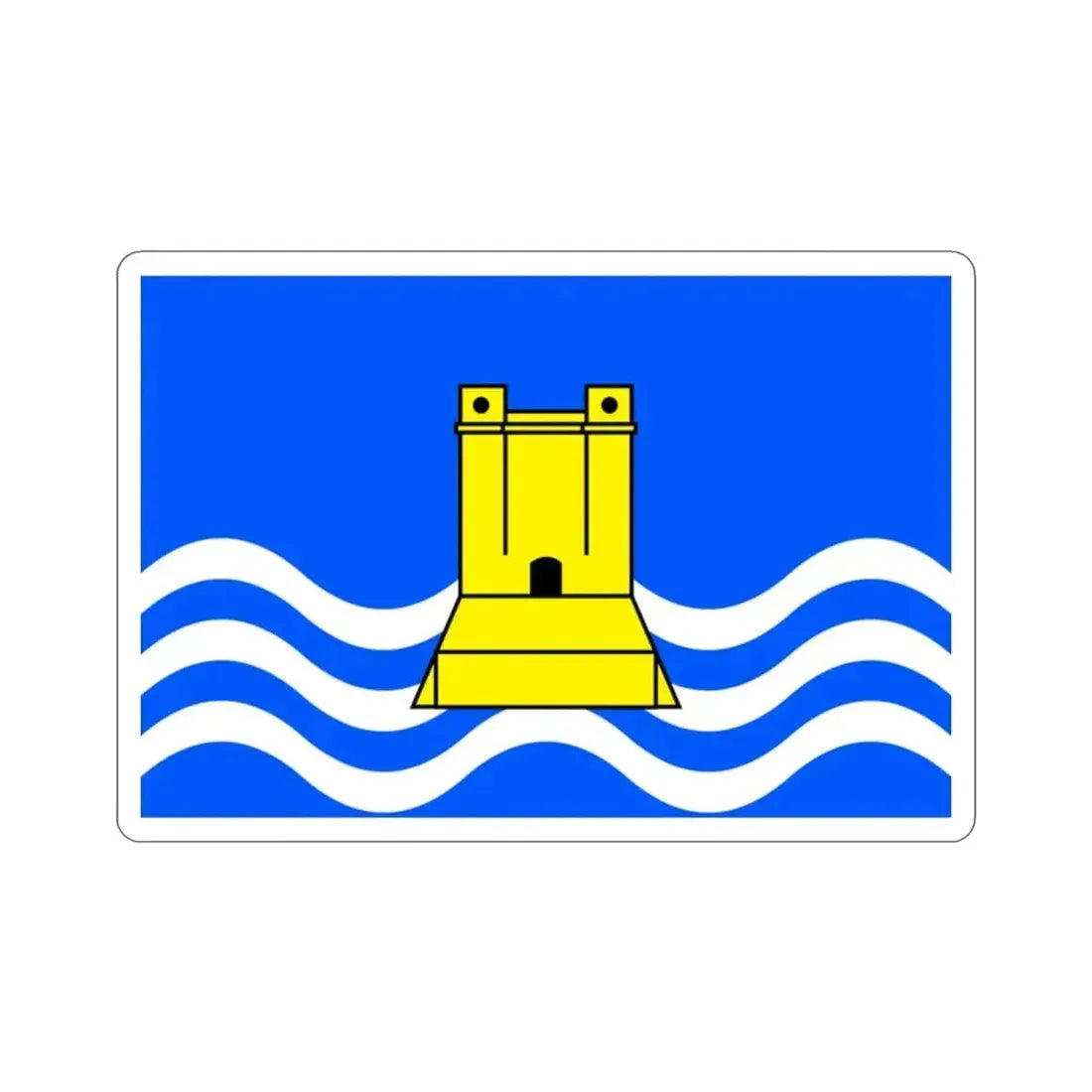 Flag of Xgħajra Malta STICKER Vinyl Die-Cut Decal - The Sticker Space