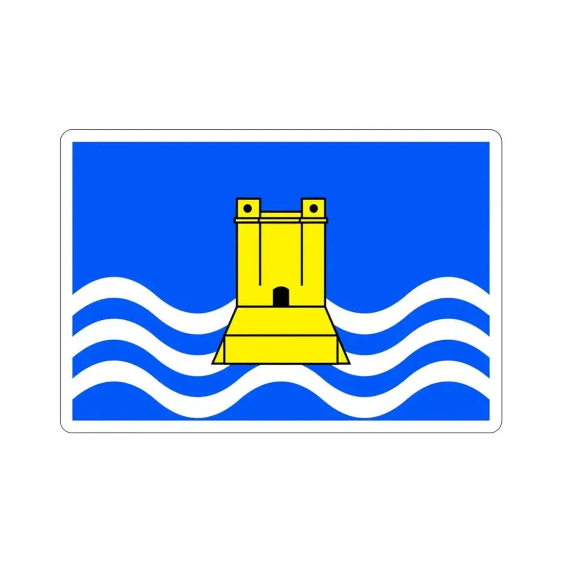 Flag of Xgħajra Malta STICKER Vinyl Die-Cut Decal - The Sticker Space