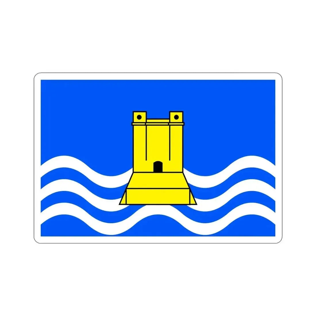 Flag of Xgħajra Malta STICKER Vinyl Die-Cut Decal - The Sticker Space