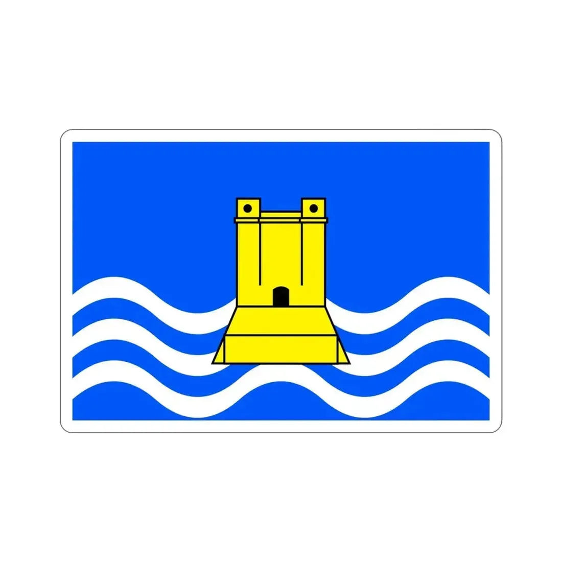 Flag of Xgħajra Malta STICKER Vinyl Die-Cut Decal - The Sticker Space