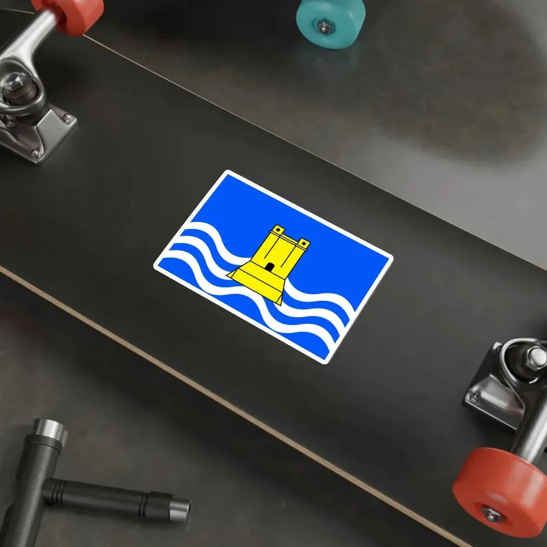 Flag of Xgħajra Malta STICKER Vinyl Die-Cut Decal - The Sticker Space