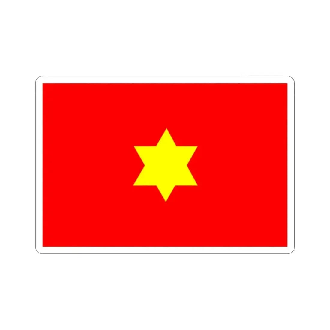 Flag of Xinjiang-Shicai 2 (China) STICKER Vinyl Kiss-Cut Decal 2 Inch White - The Sticker Space