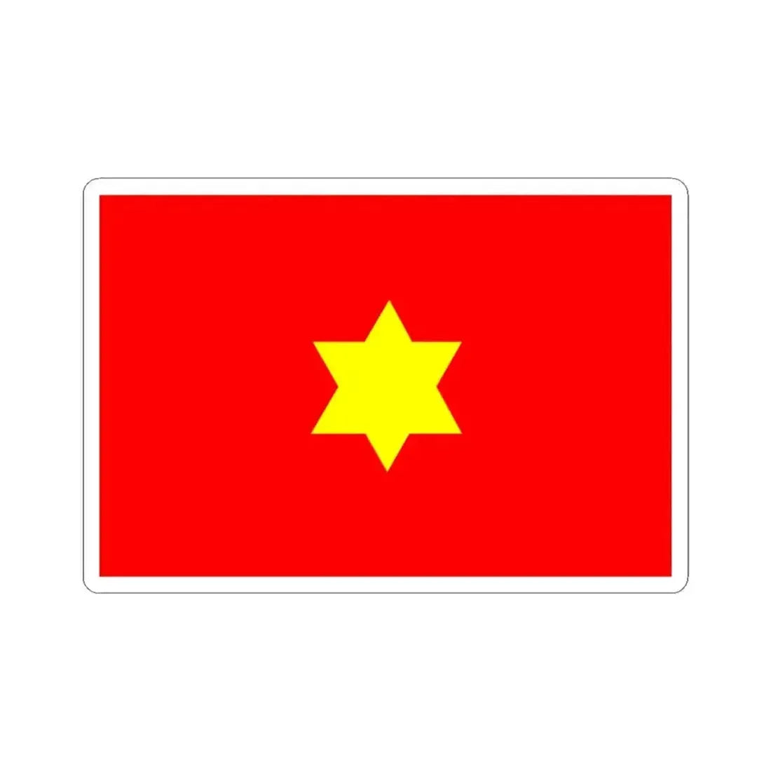 Flag of Xinjiang-Shicai 2 (China) STICKER Vinyl Kiss-Cut Decal 3 Inch White - The Sticker Space