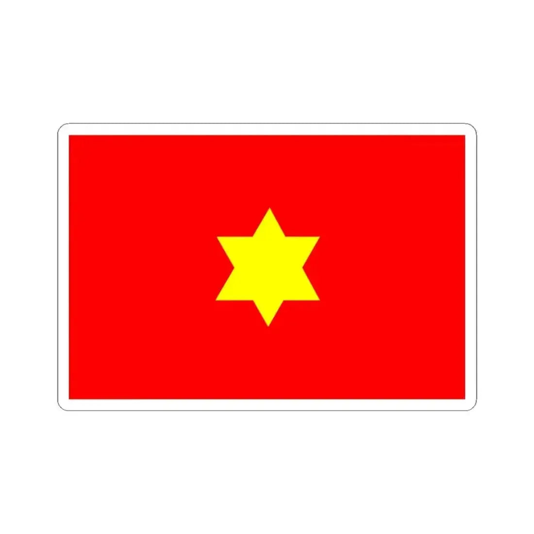Flag of Xinjiang-Shicai 2 (China) STICKER Vinyl Kiss-Cut Decal 4 Inch White - The Sticker Space