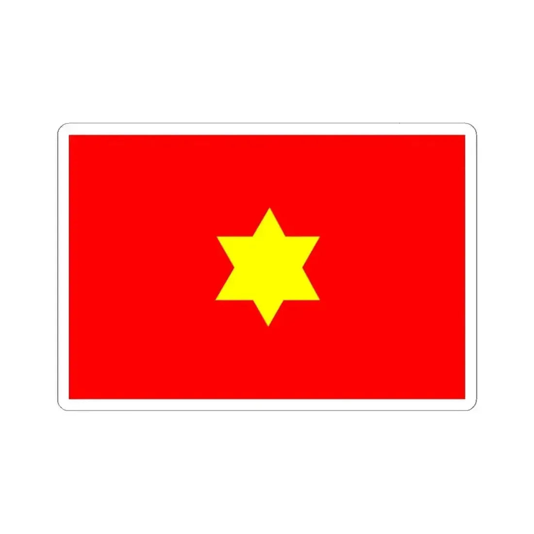 Flag of Xinjiang-Shicai 2 (China) STICKER Vinyl Kiss-Cut Decal 6 Inch White - The Sticker Space