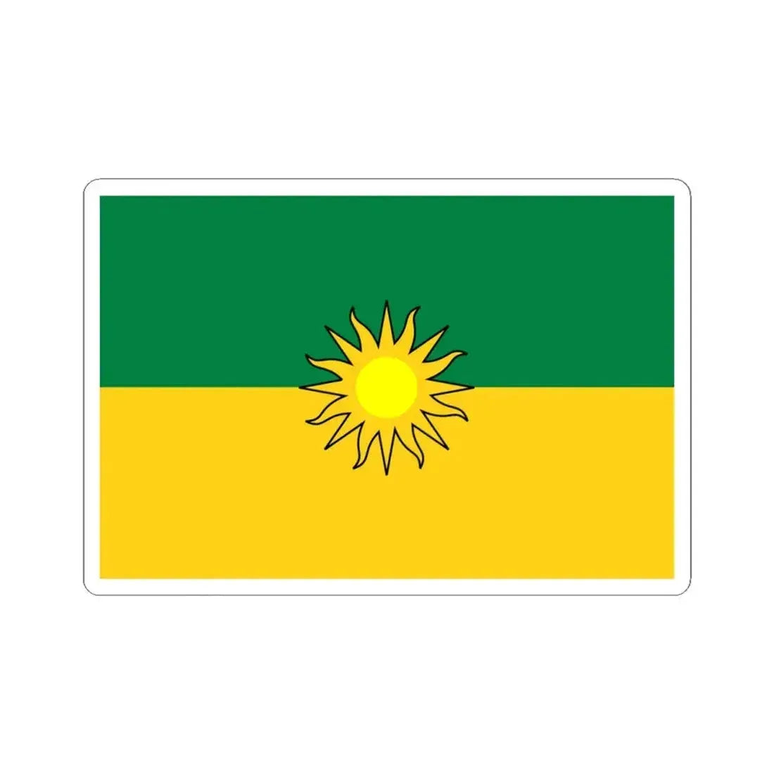 Flag of Yacuambi (Ecuador) STICKER Vinyl Kiss-Cut Decal 4 Inch White - The Sticker Space