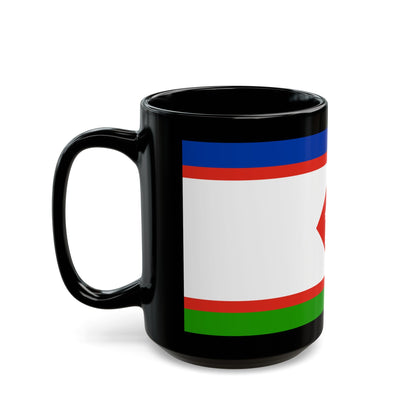 Flag of Yakutsk Russia - Black Coffee Mug-The Sticker Space